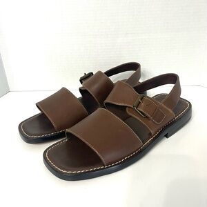 Cole Haan Country Fishermen Sandals Brown Leather Buckle Strap Mens Sz 10 M